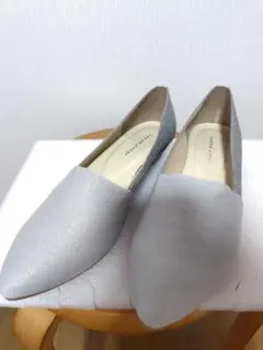 JELLY BEANS グレー ポインテッドトゥ フラットシューズ