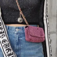 EVRIS エヴリス ラメ ミニウォレット ショルダーバッグのサムネイル