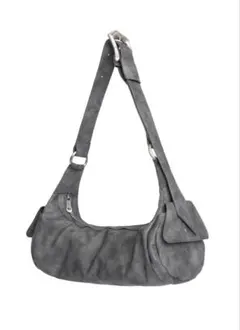 バッグ AAKAM Dumpling Bag charcoal MUSINSA | AAKAM Suede Eyelet Dumpling Bag (Charcoal)