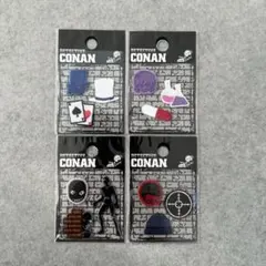 名探偵コナン シール&アイロンワッペン4種 セット灰原 キッド 赤井 犯人 ミニ