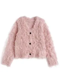 GRL Vネックシャギーニットカーディガン [an1855]