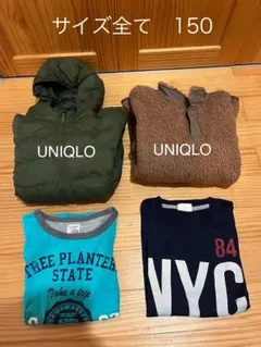 UNIQLOダウン&フリースとロンT2枚