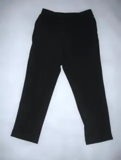 SHOO LA RUEのブラックテーパードパンツストレッチ裾ダブル黒Lサイズ