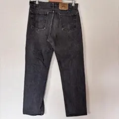 Levi's 505 炭黒ブラックデニムパンツ W34 L32 USA製　先染め