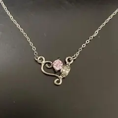ハート スワロフスキー風 ネックレス