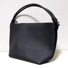 【極美品】BARCOS牛革ソフトシュリンクレザーハンドル デザインホーボーバッグ