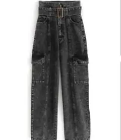 美品 GRL ベルト付きカーゴパンツ ジーンズ 廃盤品 【qu54】