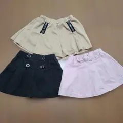女の子　キュロット　インナーパンツ付きスカート まとめ売り110～120