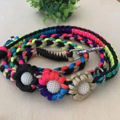 ハート編み　カフェリード ハンドメイド　パラコード