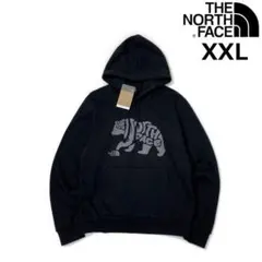 ノースフェイス パーカー US限定 グラフィック くま(XXL)黒 181130