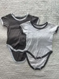 70cm 半袖ボディスーツ 2枚セット