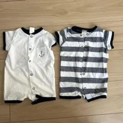 ベビーロンパース 2点セット　夏用半袖　H&M