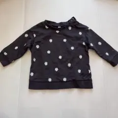 西松屋 花柄 トレーナー 80cm ブラウン