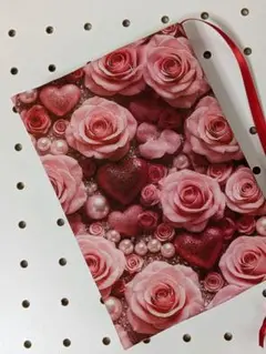【文庫】ブックカバー　ロマンチックな薔薇
