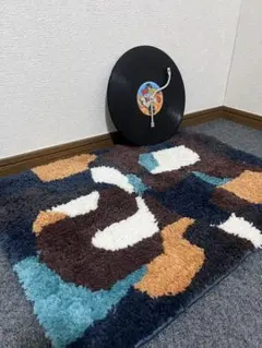 ラグ・カーペット＋レコード型時計のセット