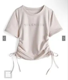GRL ラインストーンロゴサイドドロストTシャツ[pm876] ピンクのサムネイル