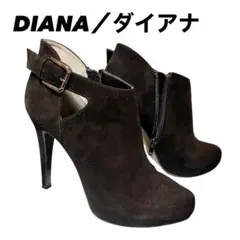 ダイアナ ブーティ ブーツ 24cm 黒 スエード調 美脚 11cmヒール