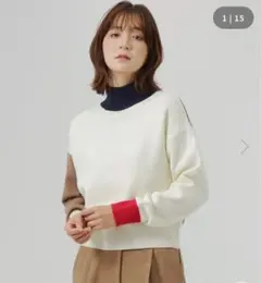 キャストコロン(CAST:) カラーブロックニット