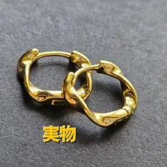 ツイスト　フープピアス　シルバー925 韓国 |シンプル