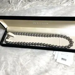 PETITSOIR 東京ソワール　喪服・礼服用　グレー 高級貝パール ネックレス