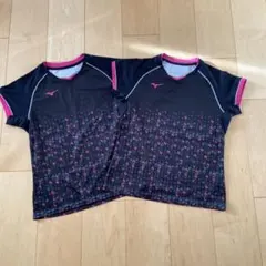 Mizuno 卓球ウェア 2枚セット ブラック/ピンク