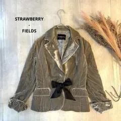 ストロベリーフィールズ／ジャケット／絹入り／裏地キュプラ／ベロア／a1544