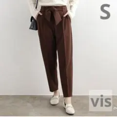 vis EASY CARE ハイウエストIラインパンツ S