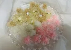 巻きバラ　花　半球パールおまけ付き