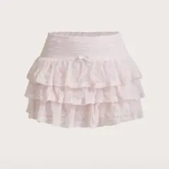 SHEIN フリルミニスカートピンク