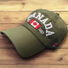 新品☆キャップ 帽子 CANADA カナダ 1867 メンズ グリーン GR