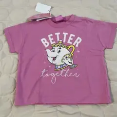 【新品タグ付き】ディズニー　美女と野獣　Tシャツ　チップ　ポット夫人　70cmのサムネイル