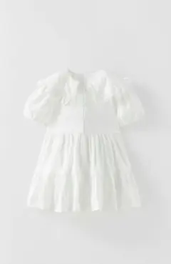 ZARA　ガール　刺繍入りポプリンワンピース