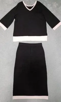 美品、ニット　 セットアップ Vネック