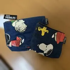 スヌーピー デニム風ポーチ　SNOOPY ポーチ　セット