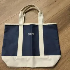 SHIPS トートバッグ ネイビー 未使用のサムネイル