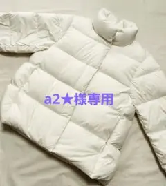 ユニクロ パウダーソフト ダウンジャケット オフホワイト レディース S