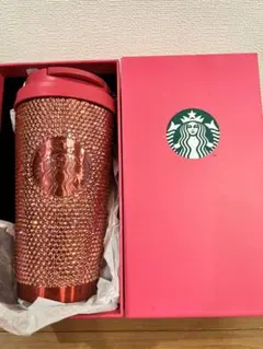 スタバ バレンタイン2026 ラインストーンタンブラー473ml ピンク 新品