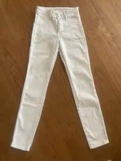 H&M スキニーパンツ ホワイト 24 美品