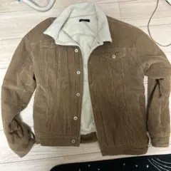 ブラウン コーデュロイ ボアジャケット