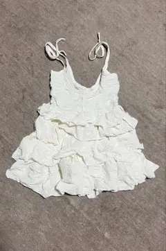 フリルキャミソールチュニック ホワイト 110cm