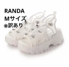 RANDA ビジューパーツシアースポーツサンダル Mサイズ　薄い汚れ