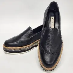 23.5 DIANA ダイアナ ウイングチップラメ グリッター 厚底シューズ シのサムネイル