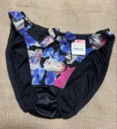 エメフィール　廃盤品レアサテンショーツフローラルプリントショーツ　光沢　M