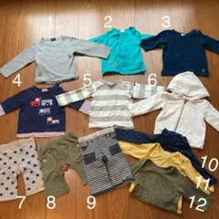 男の子　長袖まとめ売り　　80-90サイズ　　12品！