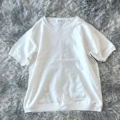 FORK&SPOON リブカットソー 半袖 ホワイト アーバンリサーチМ〜L相当