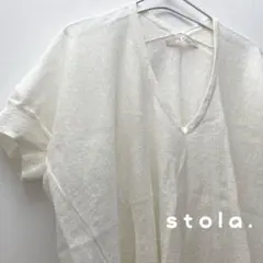 Stola. ストラ ホワイト リネン 麻 半袖 ニット♡のサムネイル