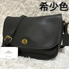 ✨希少色/美品✨オールドコーチ ショルダーバッグ ターンロック ゴールド金具 緑