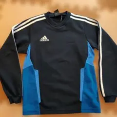 adidas 長袖ジャージ　 黒/青