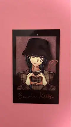 【初期傷あり】あくねこ バスティン バレンタインチェキ風カード 箔押し