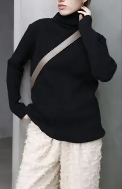 SELECT MOCA セレクトモカ ニット タートルネック ブラック